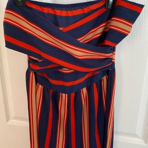 Strapless pant romper